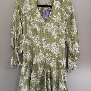 Shein Green Floral Dress